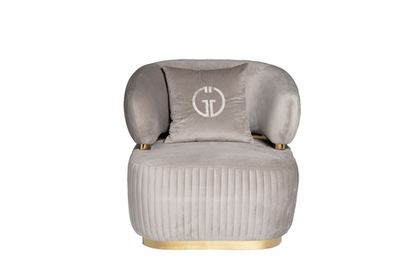 Кресло Garda Decor Glarus 102AN-KRES-1301-SER серое