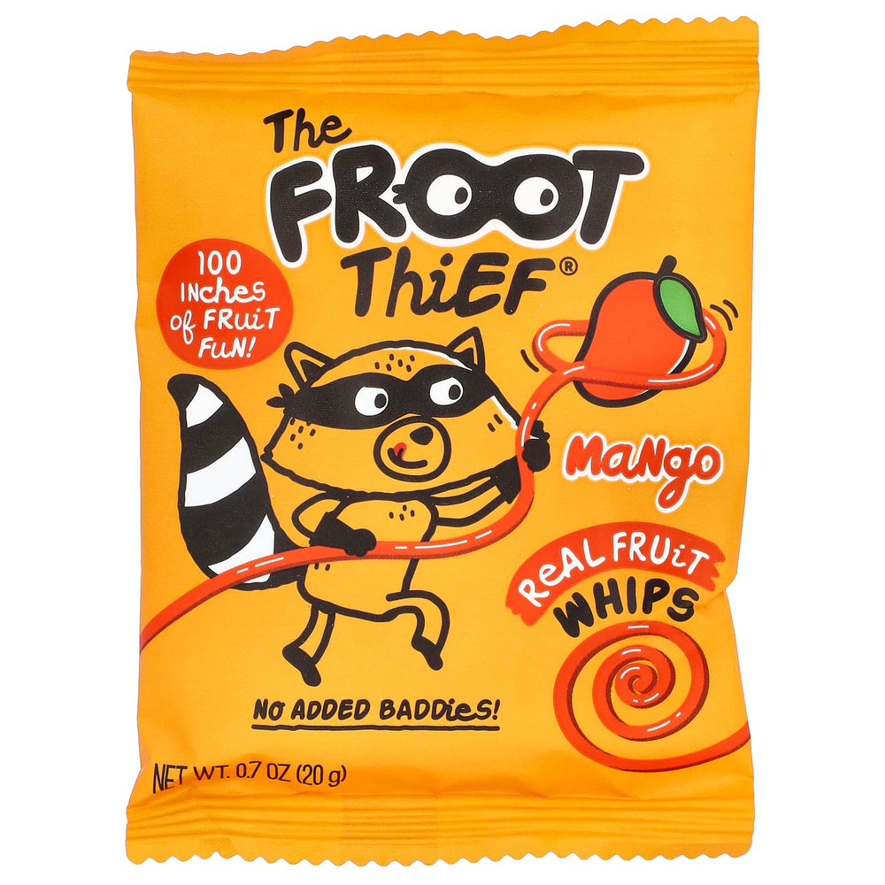 The Froot Thief, Real Fruit Whips, манго, 5 пакетиков по 20 г (0,7 унции)