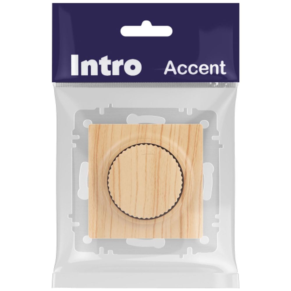 Светорегулятор Intro Accent 6-401-11 поворотный, 600Вт 230В, IP20, СУ, сосна | Intro