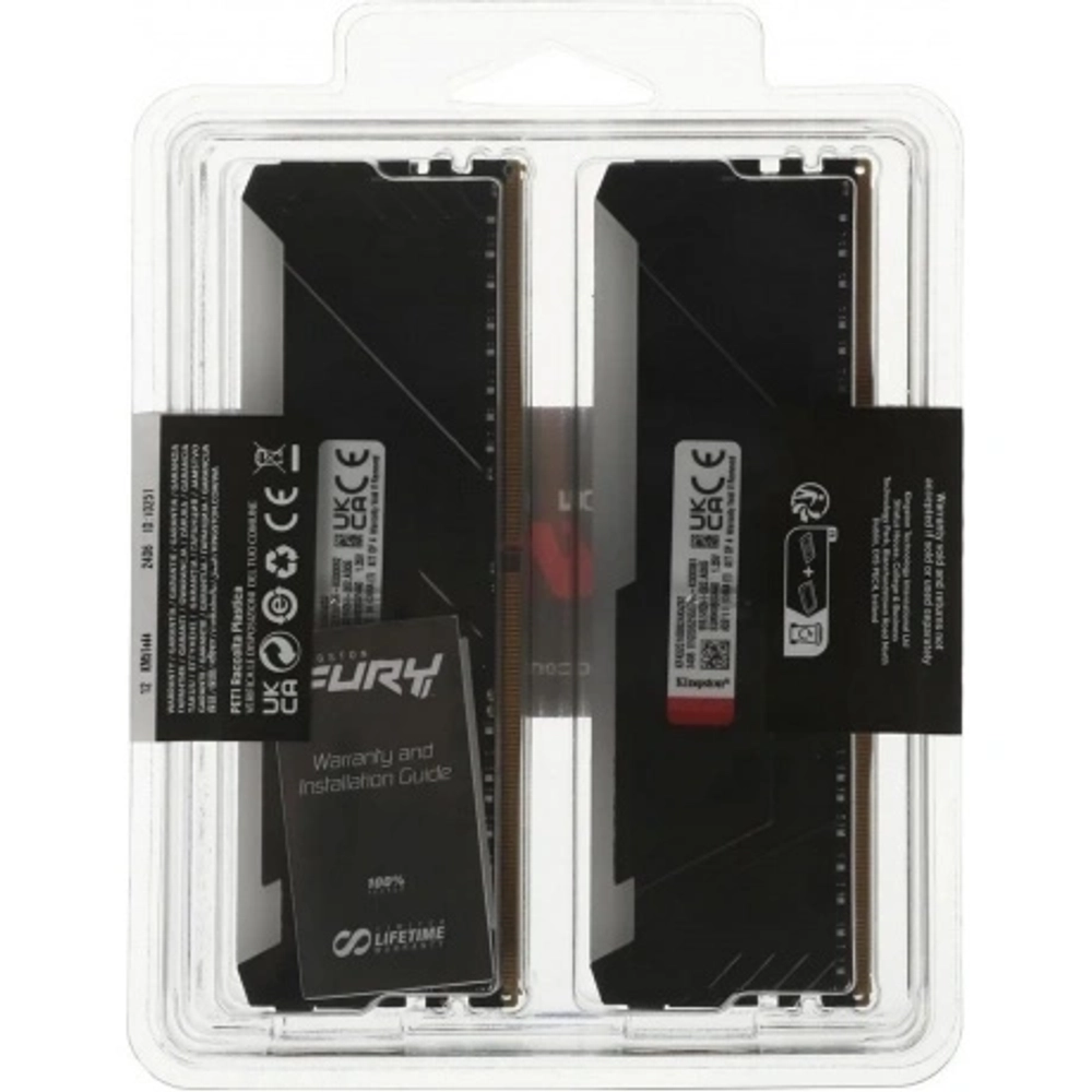 Память оперативная Kingston 32GB 3200MT/s DDR4 KF432C16BB2AK4/32 CL16 DIMM (Kit of 4) FURY Beast RGB