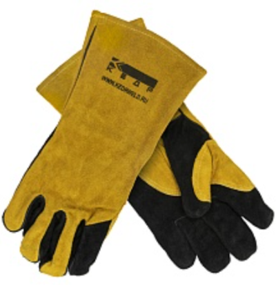 Краги сварочные КЕДР КС-16 КОМФОРТ, (M), желто-черные