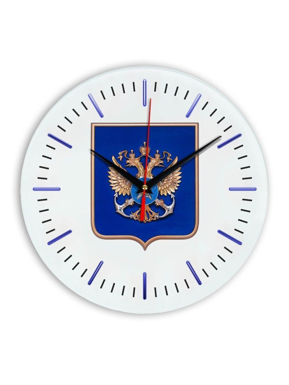Настенные часы "герб Росрыболовства 02 52" Декор для дома, подарок