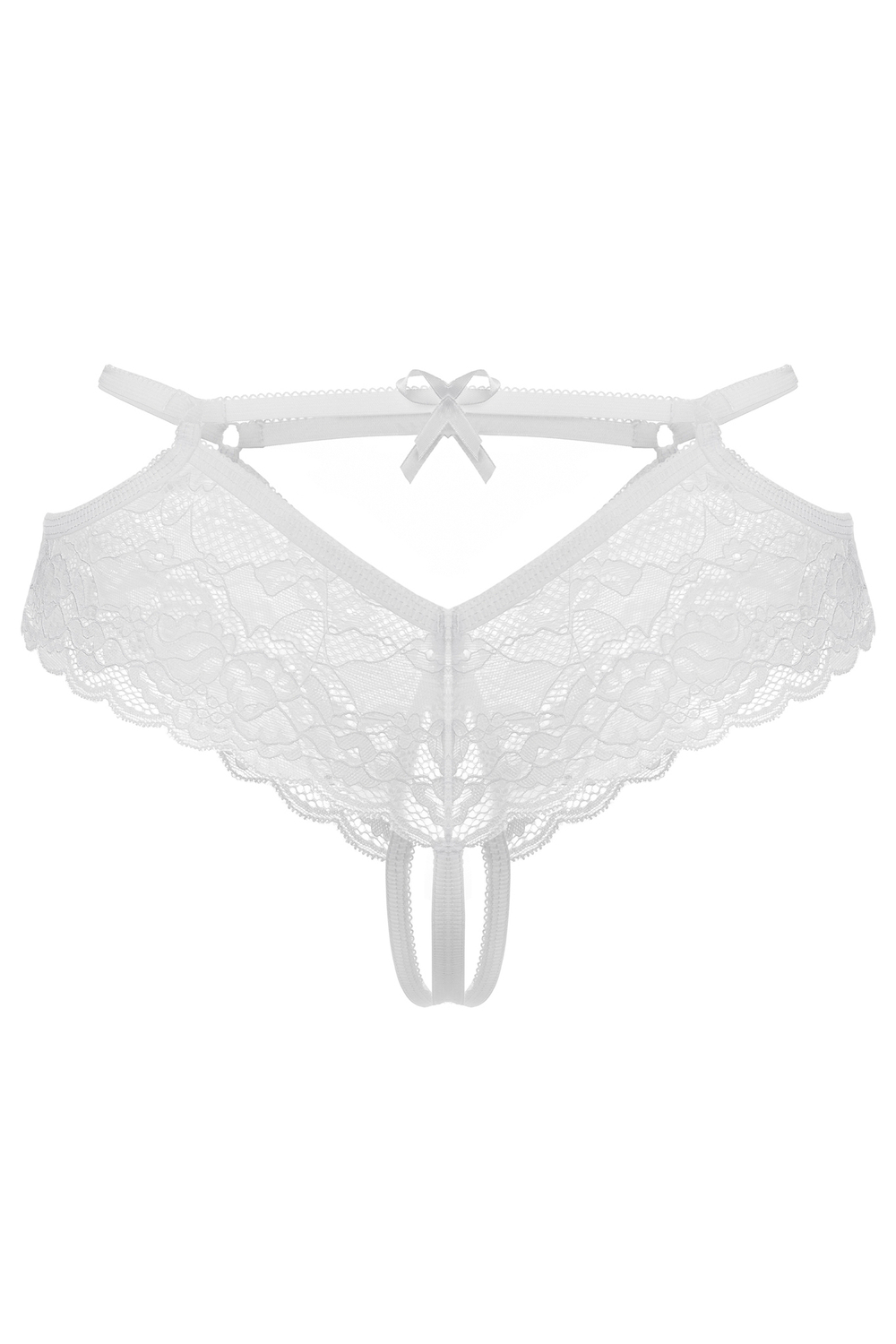 Эротические трусики Erolanta Agnes кружевные белые 46-48