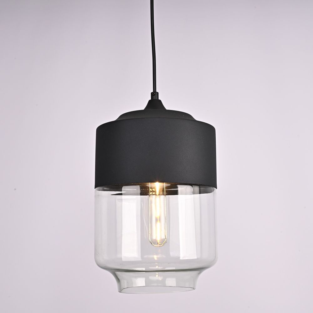 Подвесной светильник NORD A D18 Black/Transparent