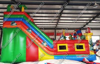 Коммерческий надувной батут "Дружная компания", с окнами по бокам 8*6*6 м