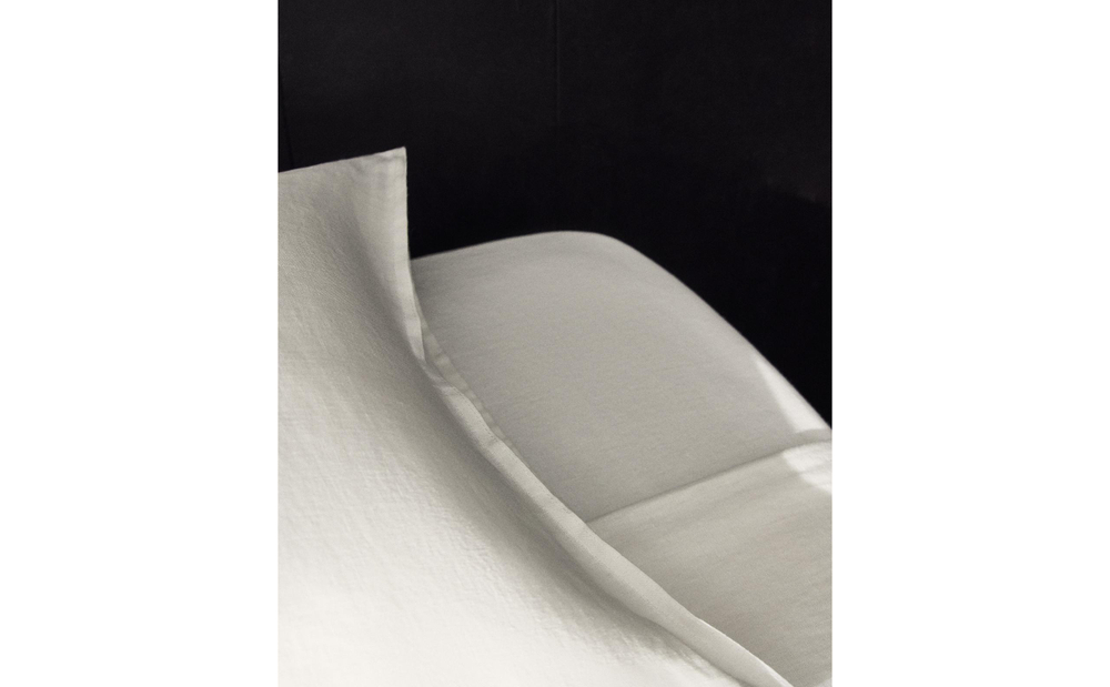 Простыня на резинке Zara Home хлопок, лён 100%, однотонный, 7150/900