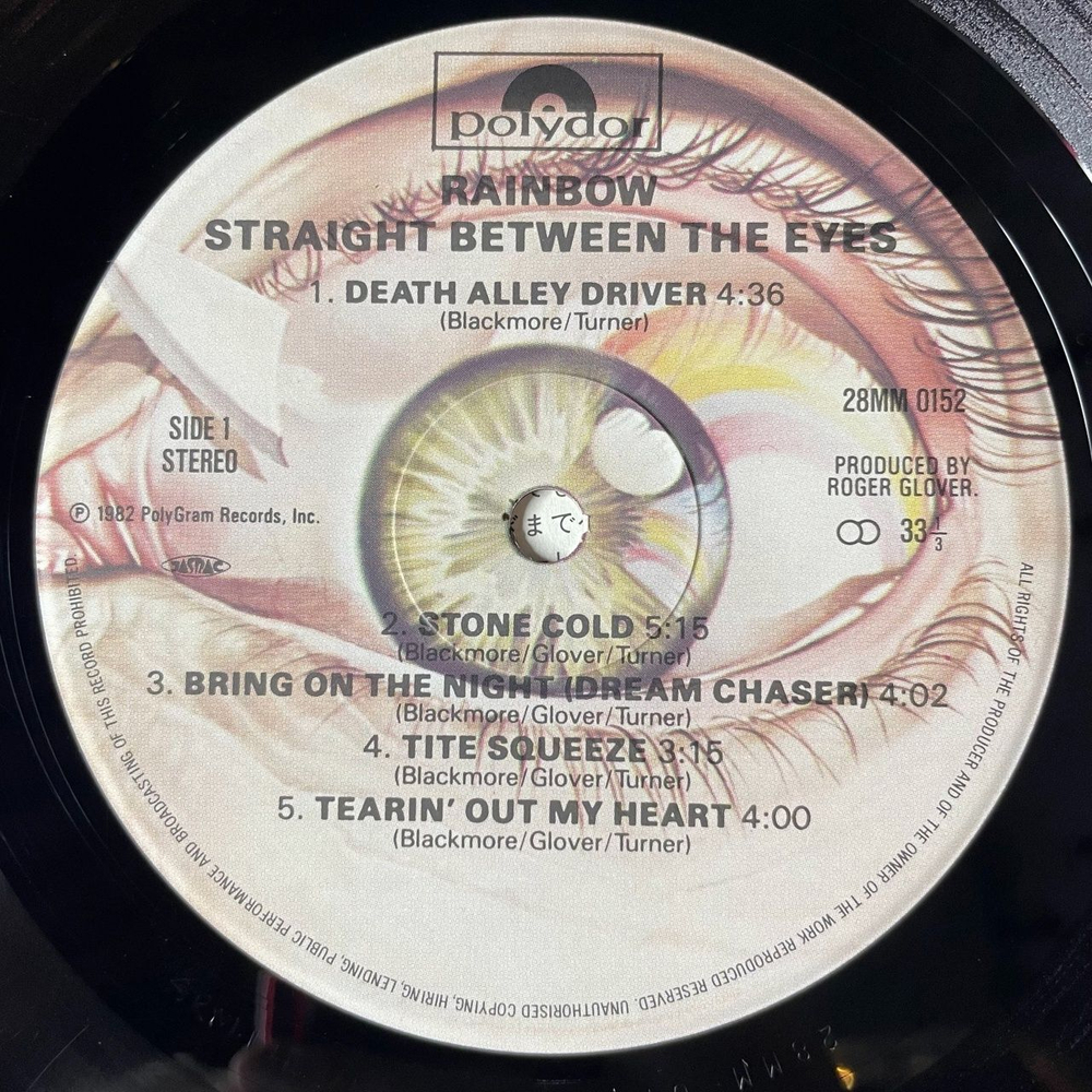 Винтажная виниловая пластинка LP Rainbow Straight Between The Eyes (Japan 1982) (Obi) Tite Squeeze 28MM 0152