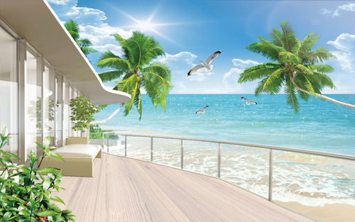 Пляж №6 Фотообои и Фрески ручной работы