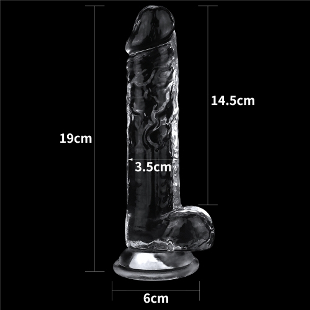 Прозрачный фаллоимитатор Flawless Clear Dildo 7.5''