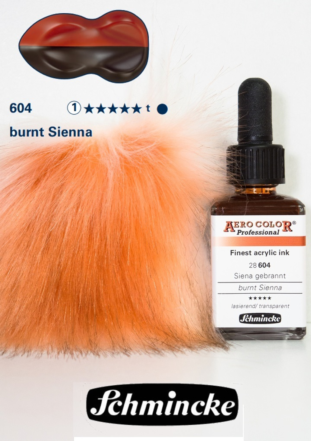 Краска акриловая Schmincke Burnt Sienna, для аэрографии, 28 мл