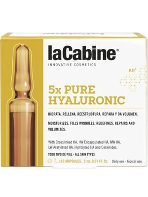 LA CABINE - 5xPURE HYALURONIC AMPOULES концентрированная сыворотка в ампулах с комплексом из 5 видов очищенной гиалуроновой кислоты 10х2мл