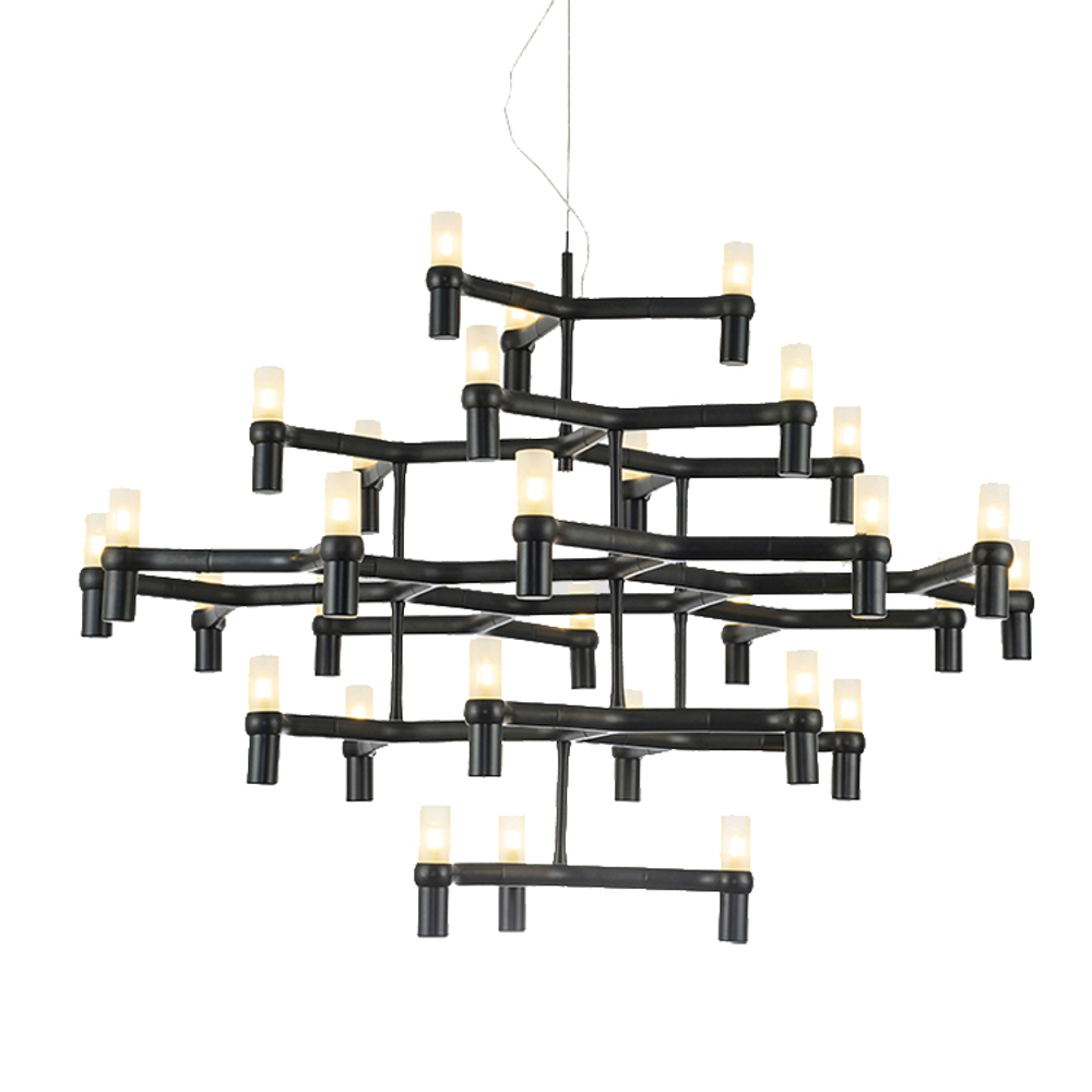 Pendant design lamp  Crown Major by Nemo (Black,  30 lampshades)