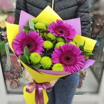 Авторский букет с герберами