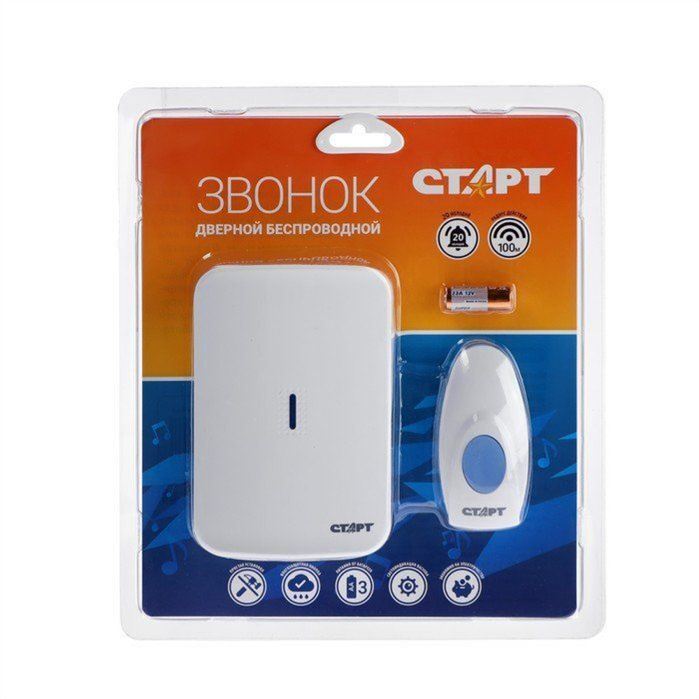 Звонок одна кнопка без 220V Старт 008