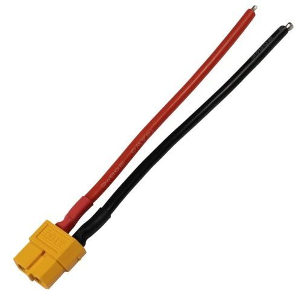 Разъем XT60 мама с проводом 10см AWG14