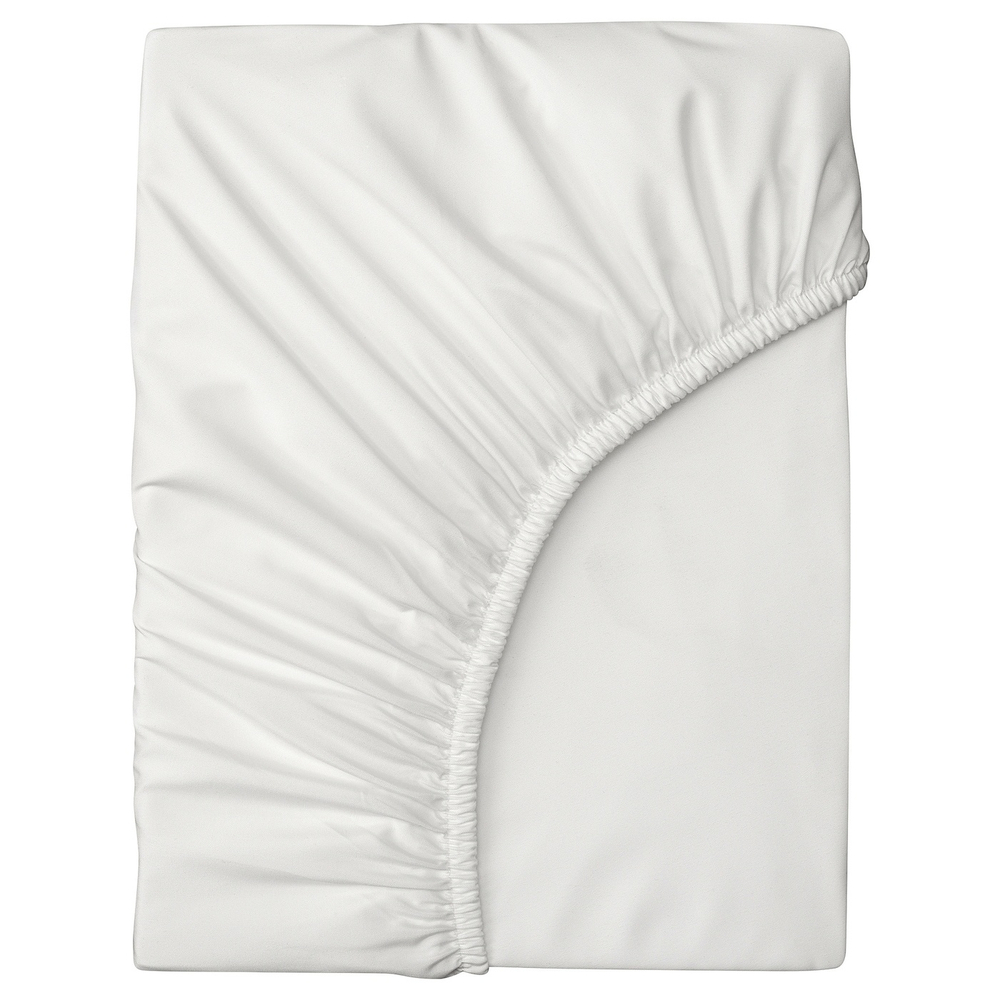 IKEA BRUKSVARA  (ИКЕА БРУКСВАРА)  -  Простыня на резинке, белая, 90x200 см