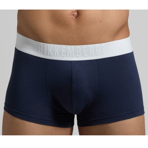 Мужские трусы хипсы (белый, голубой, темно-синий) набор 3 в 1 Bikkembergs DIAGONAL BKK51UTR23TR/3