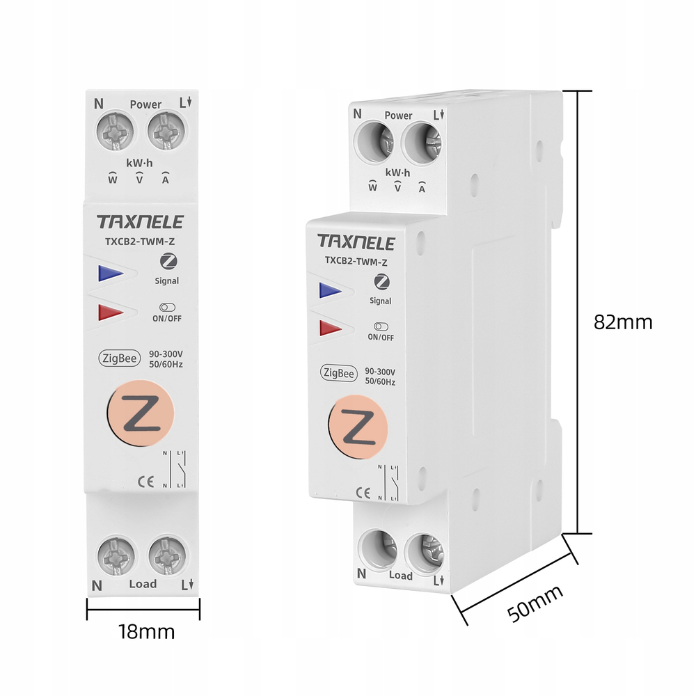 Умное Zigbee реле (выключатель) на DIN-рейку Taxnele TXCB2-TW-Z (Tuya / Smart Life)