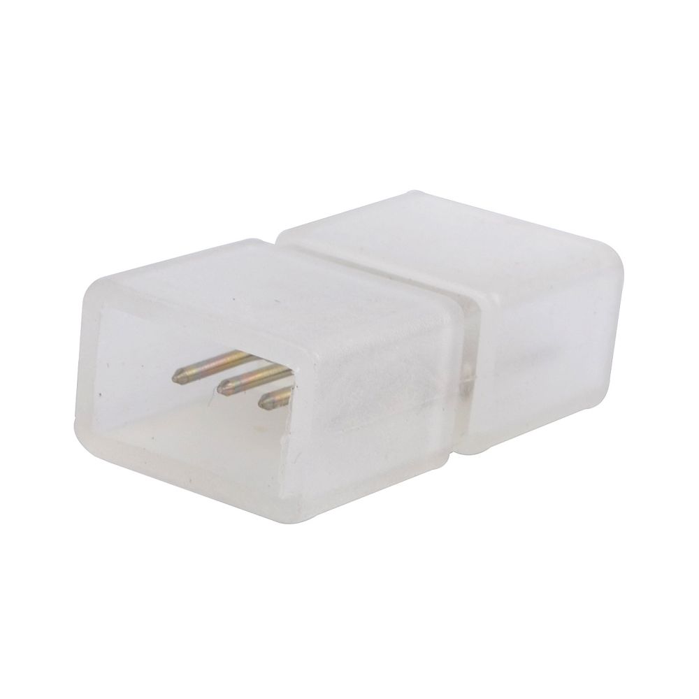 UTC-K-14-B67-RGB CLEAR 005 POLYBAG Соединитель контактный прямой для светодиодных лент 220В 5050 RGB. 4 контакта. цвет прозрачный. 5 штук в пакете