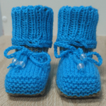 Пинетки вязаные бесшовные для новорожденных от 0 до 6-ти месяцев для мальчиков ручная работа