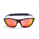 очки для водных видов спорта Lake Garda Черные Зеркально-оранжевые линзы. Вид спереди