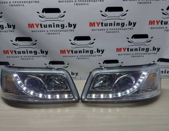 Передняя оптика CHROME для  VW T5 04.03-08.09