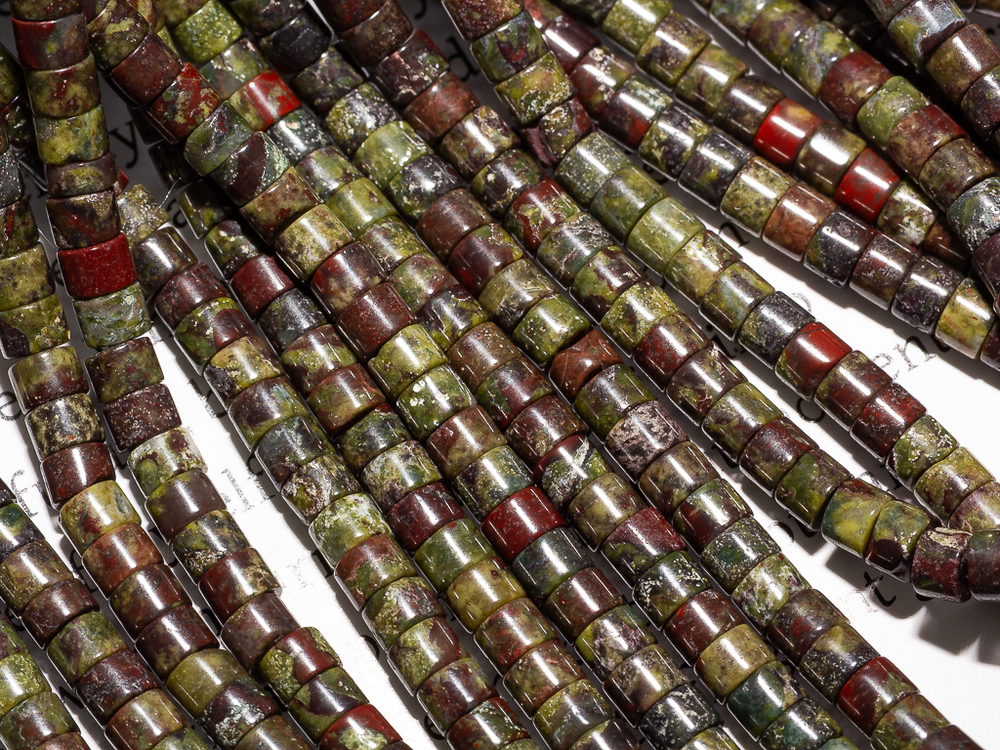 Нить бусин из яшмы 3,3мм ("таблетка")