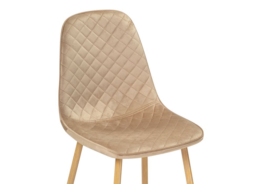 Стул на металлокаркасе Capri dark beige / wood