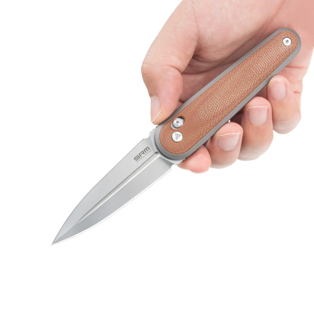 Нож складной SRM 251MB-MN Twin Beadblast (N690, Micarta/Aluminium)