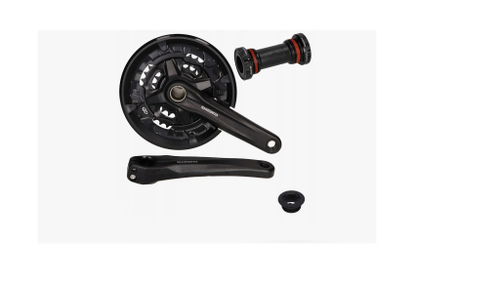 Система Shimano FC-MT210, 170мм, 40/30/22, с защитой, черная, без упаковки