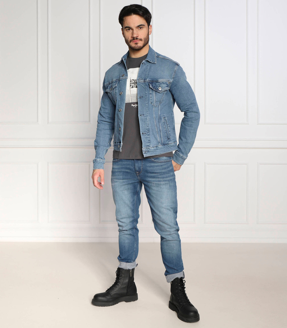 джинсовая куртка pinner Pepe Jeans London - голубой(PM402465HQ0)