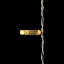 Светодиодный занавес с колпачком 2*3 м., 600 теплых белых LED ламп, прозрачный провод ПВХ, IP65, LTC (PCL602CAP-10-2WW)