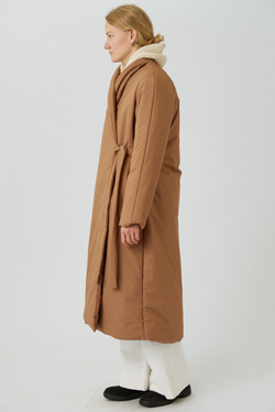 Зимнее пальто на запах из песочной мембраны