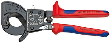 Резак для кабелей (по принципу трещоточного ключа) KNIPEX  95 31 250 KN-9531250