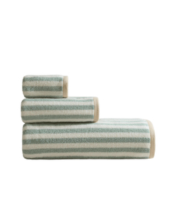 Zara Home Полотенце для лица и рук из хлопка, зелёный, в полоску · 1520/013