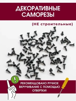 Набор саморезов (шурупов) 2 х 6 мм, черный, 100 шт