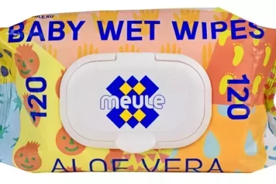 MEULE Влажные салфетки 72шт с клапаном WET WIPES BABY ALOE VERA*14