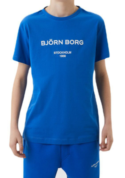 Футболка для мальчика теннисная Björn Borg Logo T-Shirt - naturical blue