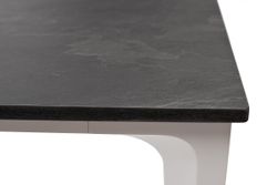 "Малага" обеденный стол из HPL 90х90см, цвет "серый гранит", каркас белый