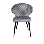Стул Richard ромб, бархат серый 27