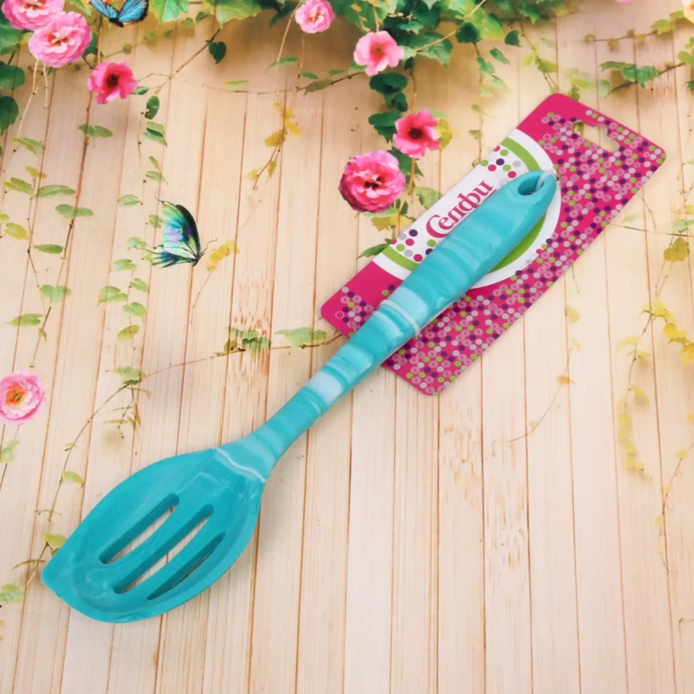 Ложка кухонная с прорезями силиконовая «Sea Breeze» 27см