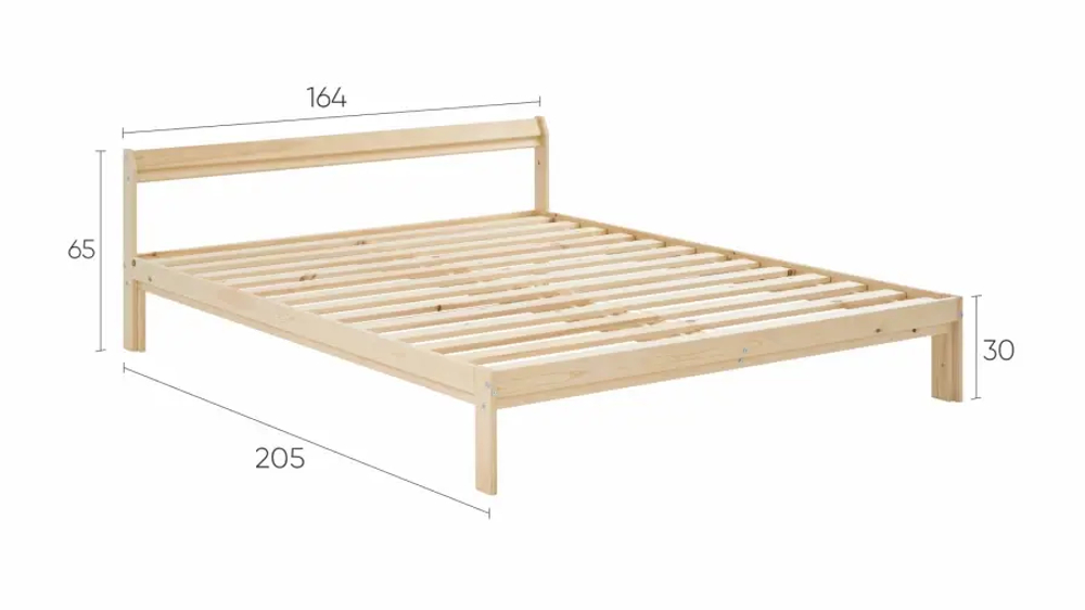 Кровать - аналог IKEA IDANAS/IDANÄS/РЫТЫВ/ИКЕА 160х200 см, под беленый дуб