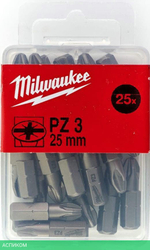Бита Milwaukee PZ3 25мм 25шт (4932399591)