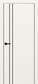 Межкомнатная дверь Optima Porte НЕАПОЛЬ 205 Молдинг SB (чёрный), Алюминиевая кромка SB (матовый чёрный) с 2-х сторон