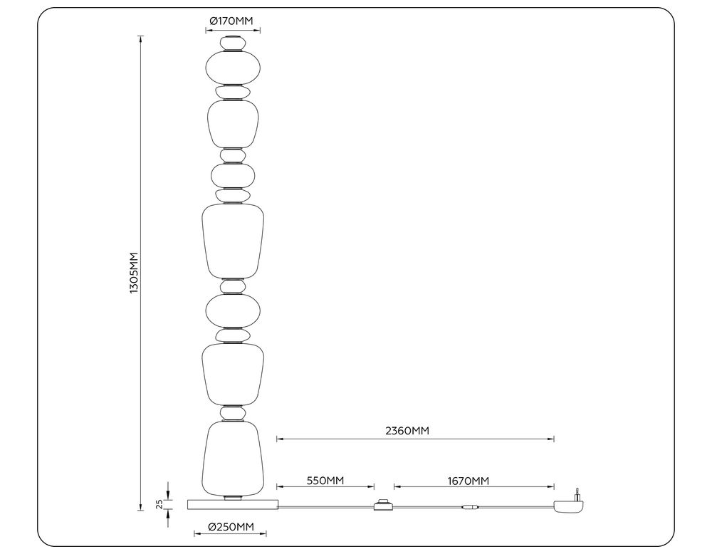 Ambrella Напольный светодиодный светильник Ceramo Modern LH53172