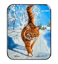 ШК-55/129-G Шкатулка «Котик» Лидяева Л.