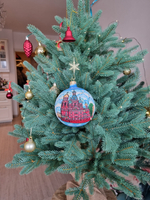 Шар стеклянный "Спас на крови",  ручная роспись