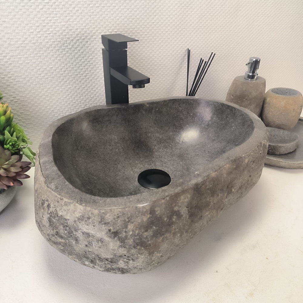 Раковина из речного камня RS-63657 (45*37*15) 0122