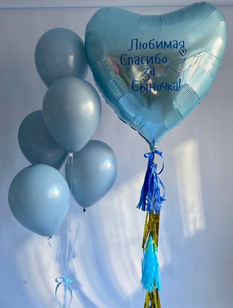 Воздушные шары мальчику на выписку №1688