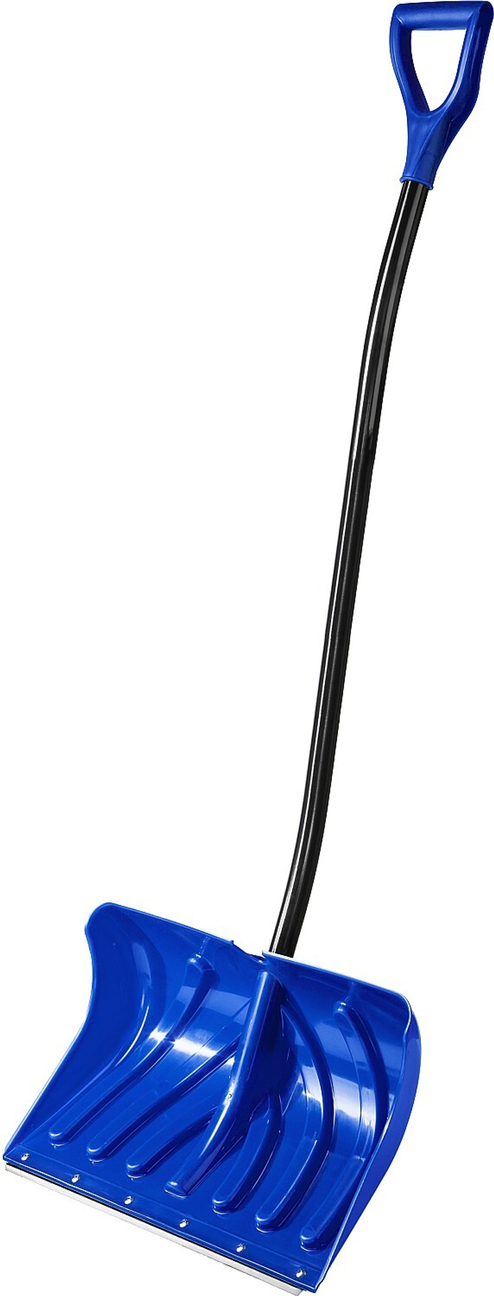 Снеговая лопата ЗУБР СИБИРЬ 500 мм пластиковая со стальной планкой эргономичный алюминиевый черенок V-ручка